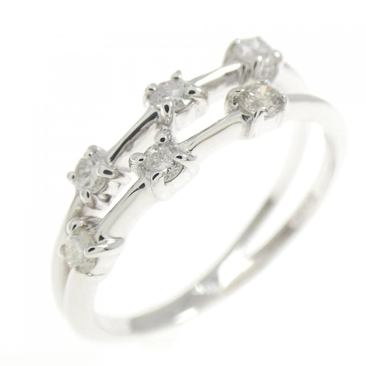 K14WG ダイヤモンド リング 0.20CT