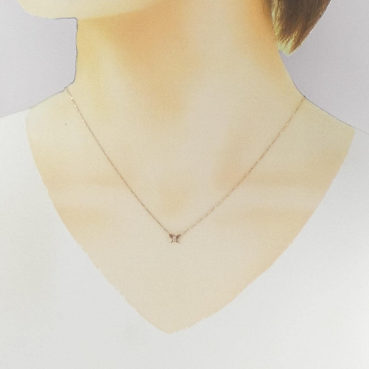 K10PG ダイヤモンド ネックレス 0.02CT