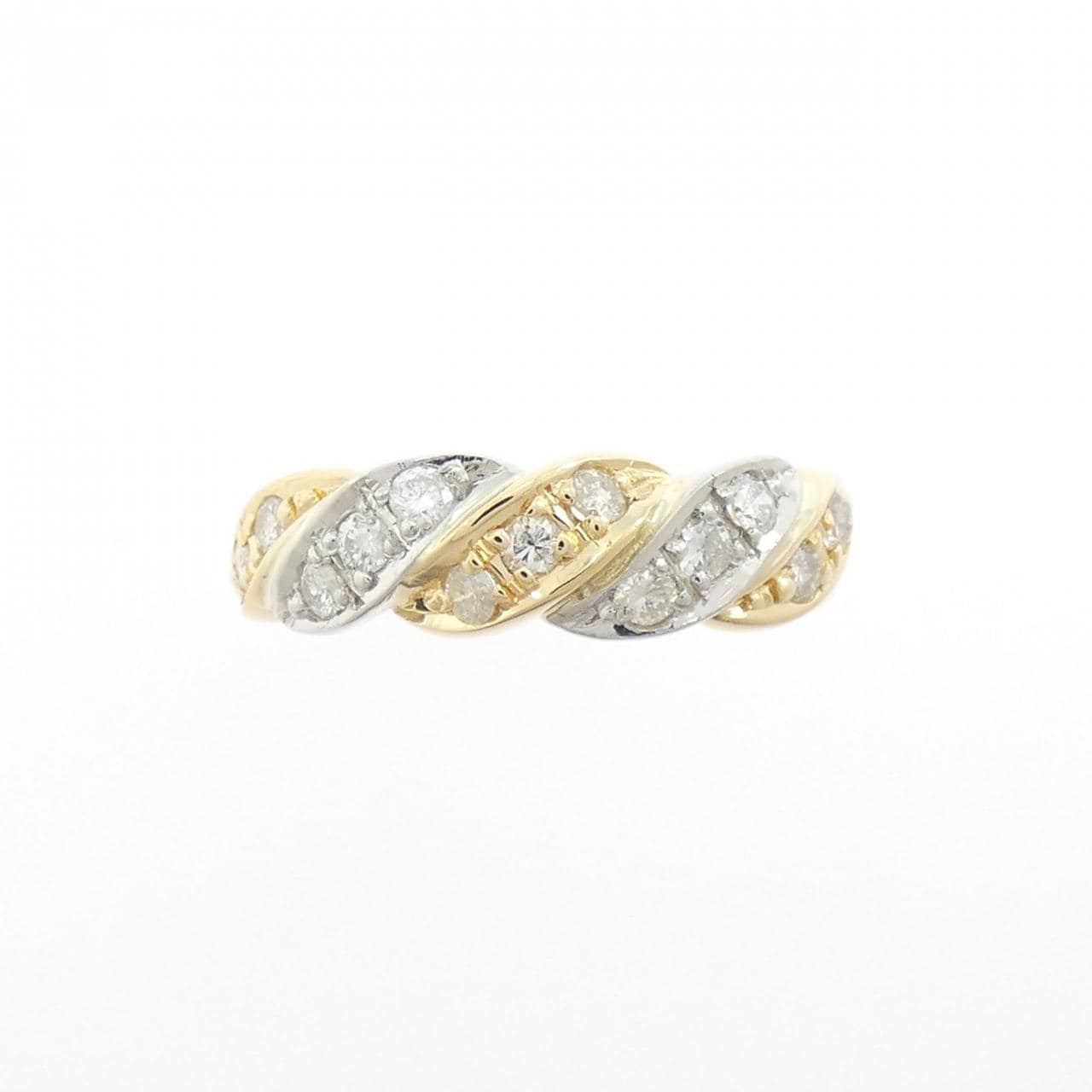 K18YG/PT900 ダイヤモンド リング 0.20CT