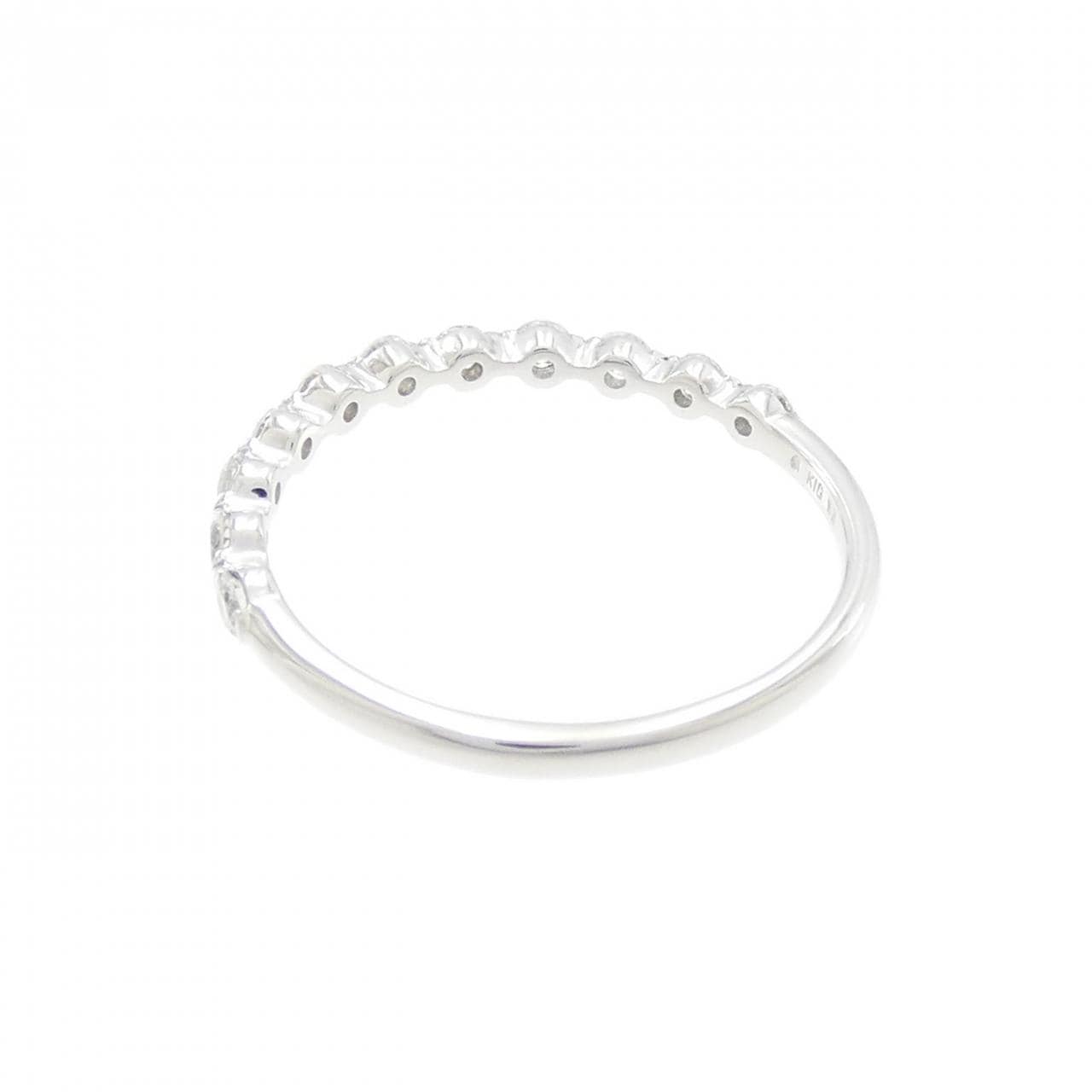 K18WG ハーフエタニティ ダイヤモンド リング 0.33CT