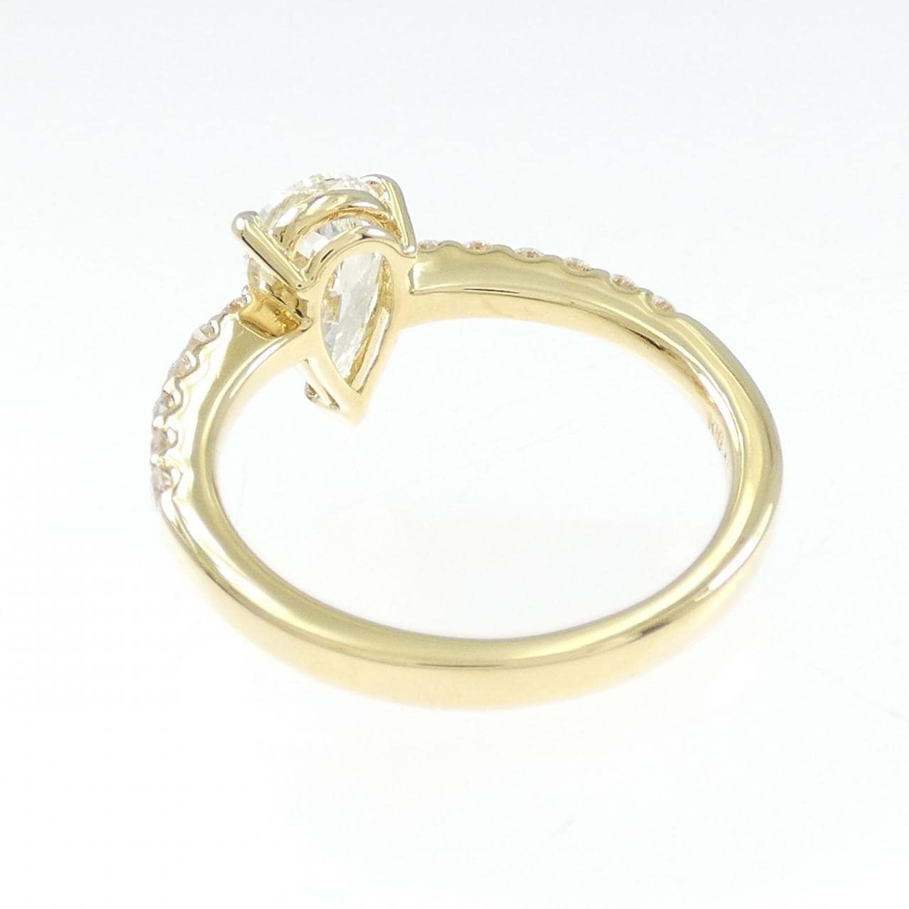 【リメイク】K18YG ダイヤモンド リング 1.028CT M SI1 ペアシェイプ