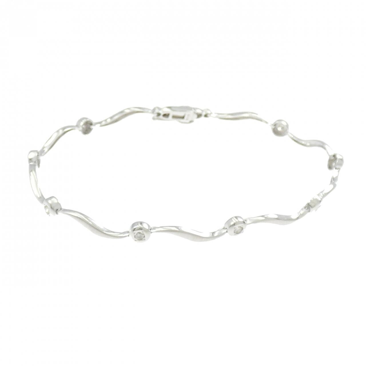 K18WG Diamond bracelet 0.25CT