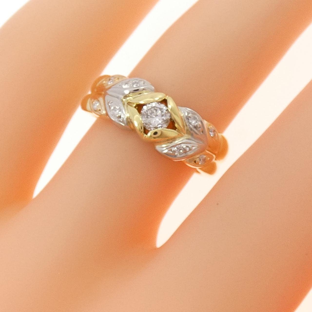 K18YG/K18PG/PT900 ダイヤモンド リング 0.23CT