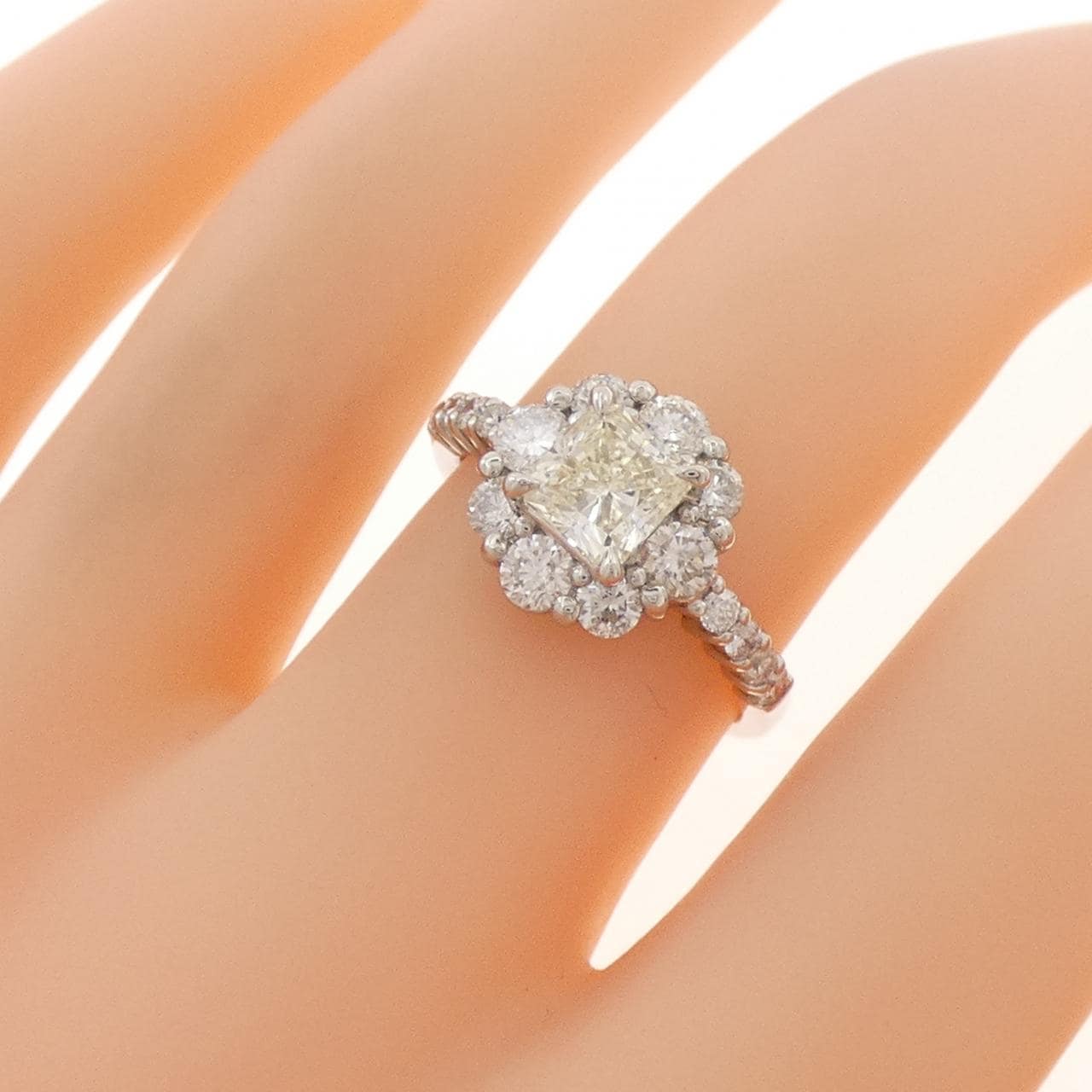 PT900 ダイヤモンド リング 1.083CT M SI1 ファンシーカット