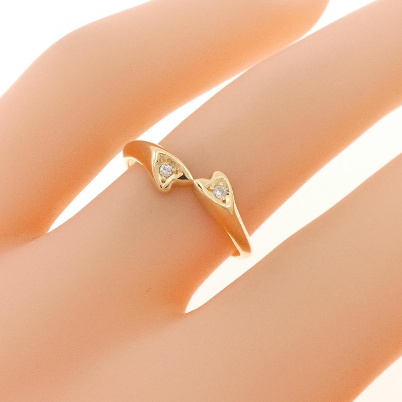 K18YG ダイヤモンド リング 0.02CT