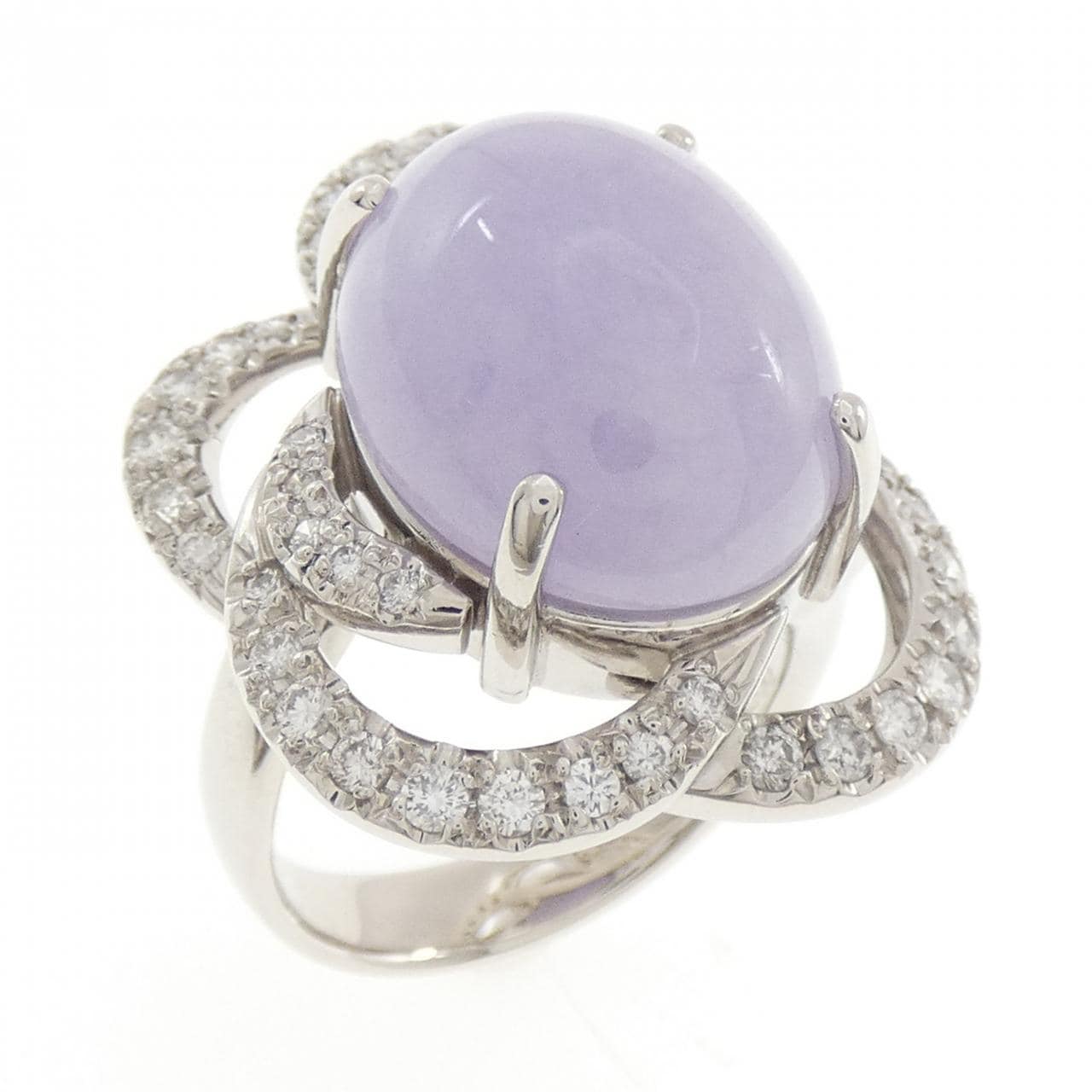 PT900 ラベンダーヒスイ リング 16.65CT