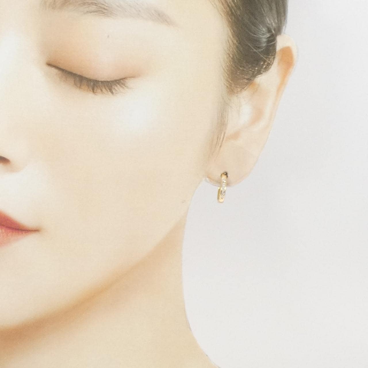 K18YG ダイヤモンド ピアス 0.10CT 片耳