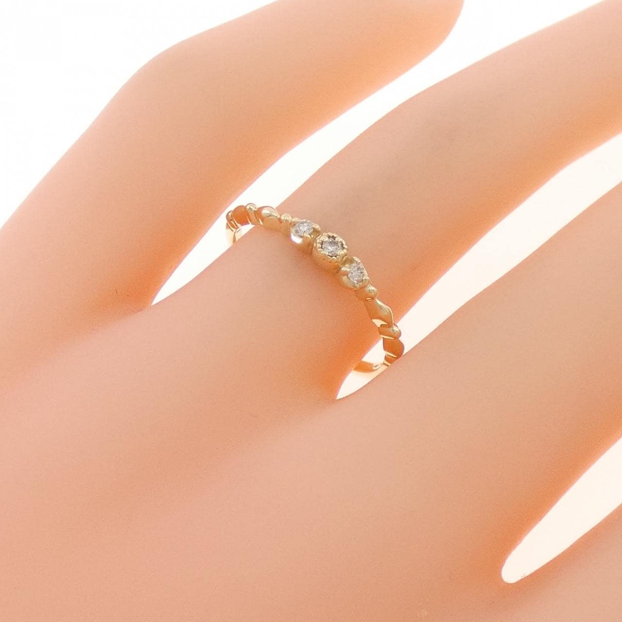 アガット ダイヤモンド リング 0.04CT