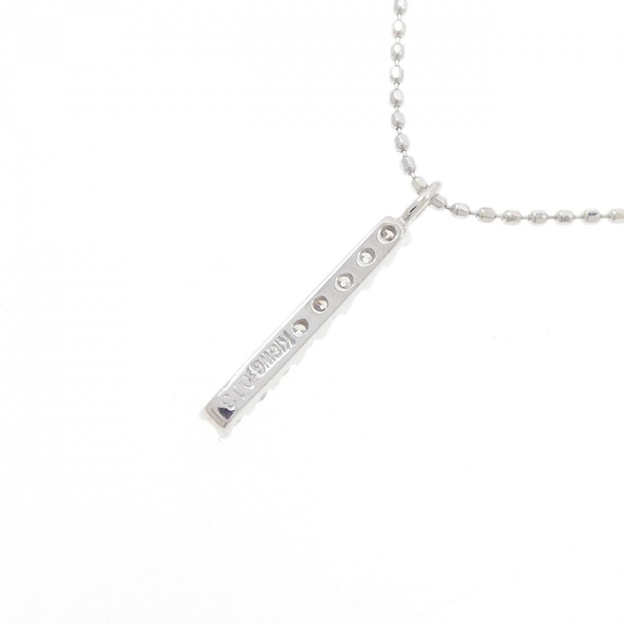 K18WG ダイヤモンド ネックレス 0.13CT