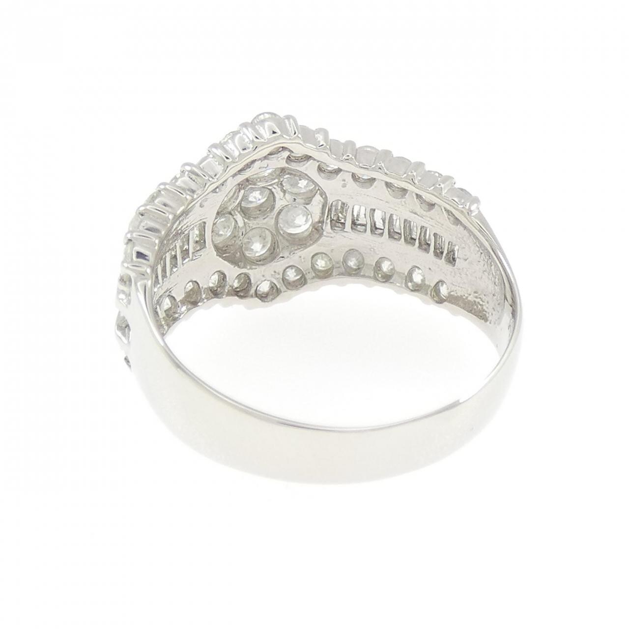 PT900 フラワー ダイヤモンド リング 2.00CT
