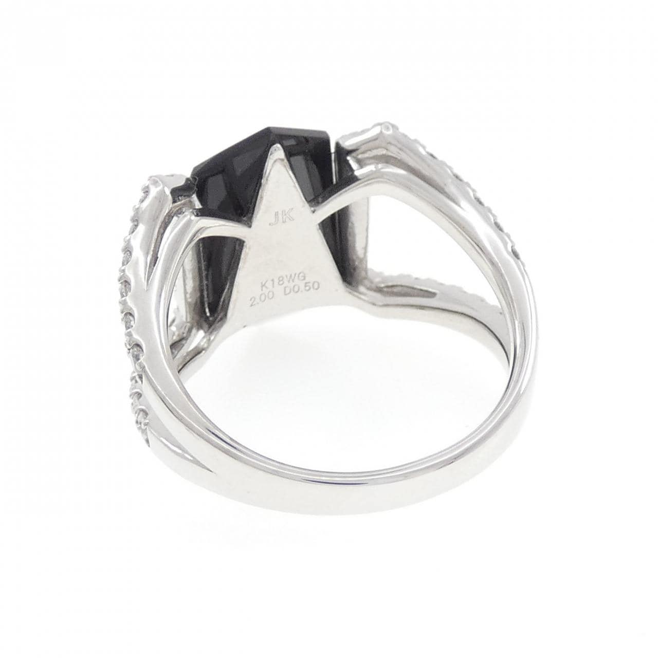K18WG オニキス リング 2.00CT