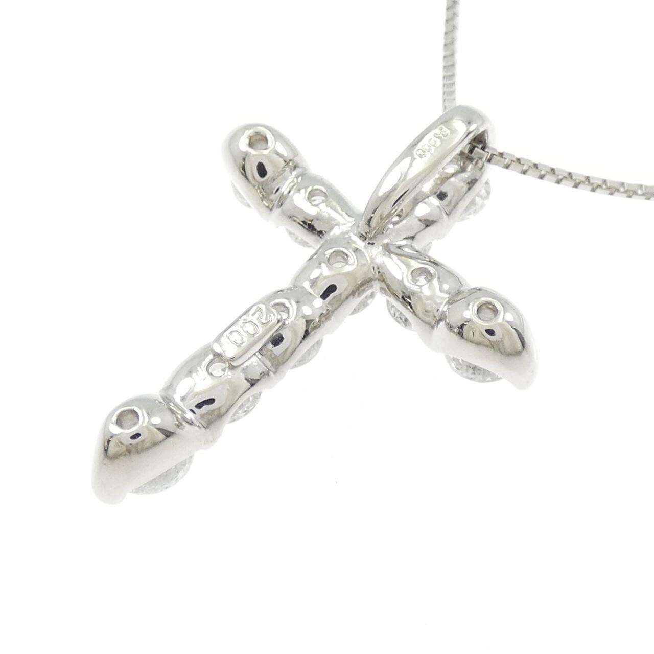 PT900/PT850 クロス ダイヤモンド ネックレス 2.00CT