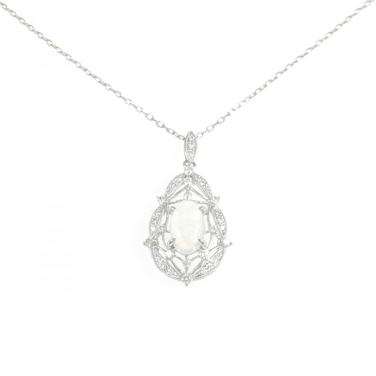 PT900/PT850 オパール ネックレス 1.00CT