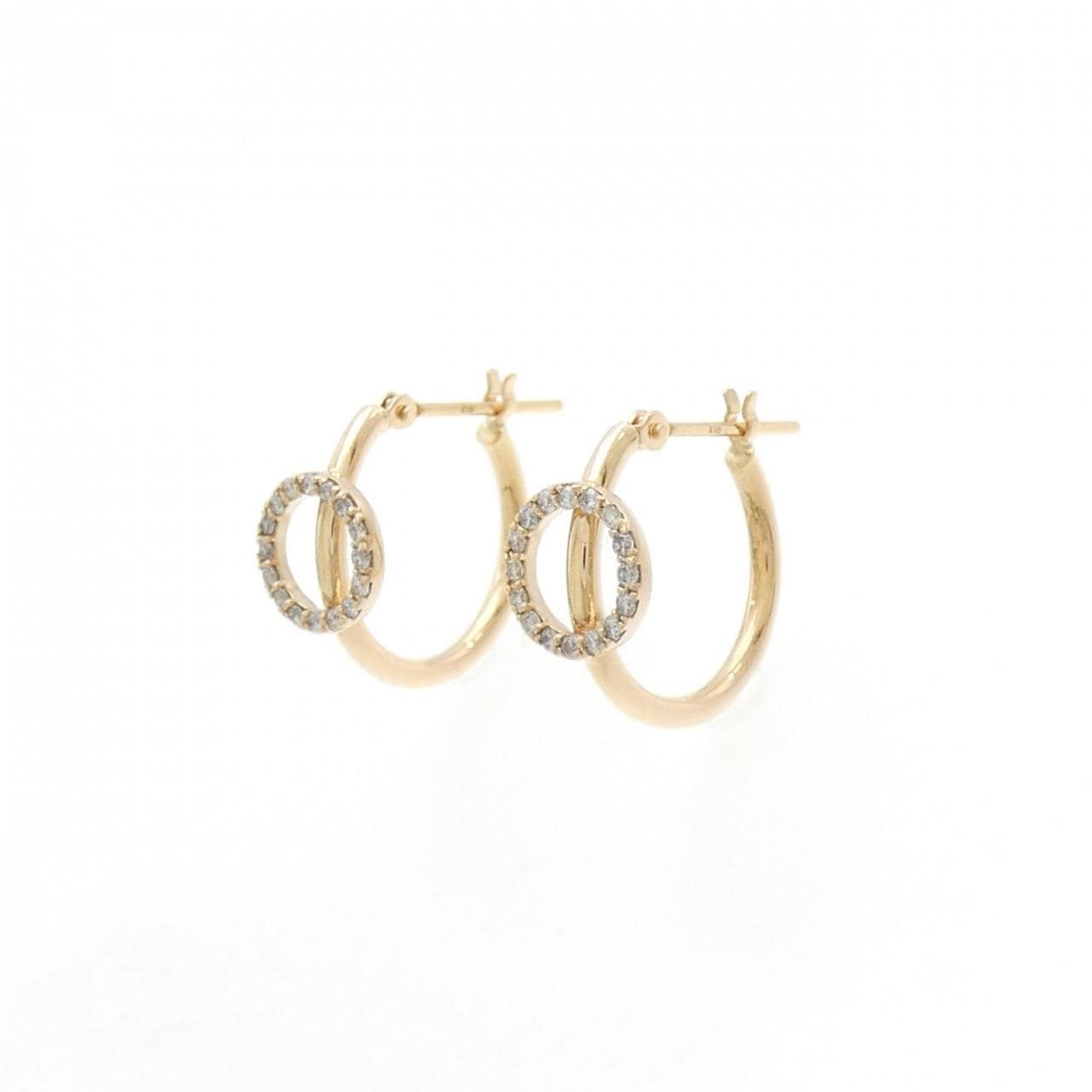 K18PG ダイヤモンド ピアス 0.16CT
