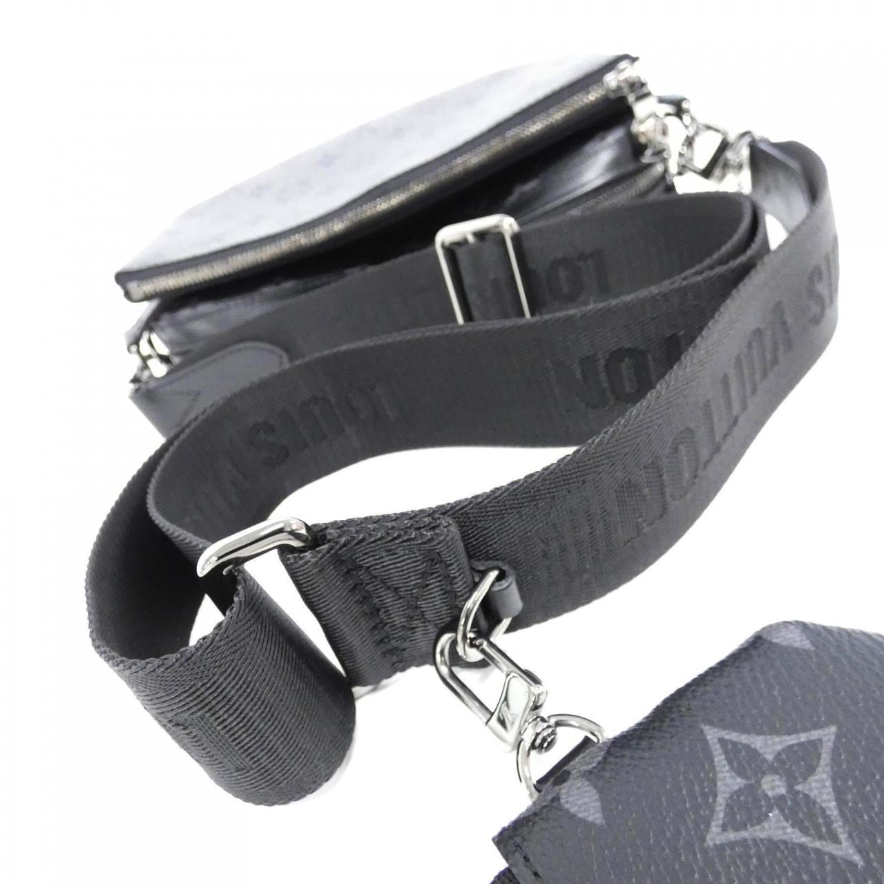 LOUIS VUITTON Monogram Eclipse Reverse Trio 郵差包 M69443 單肩包