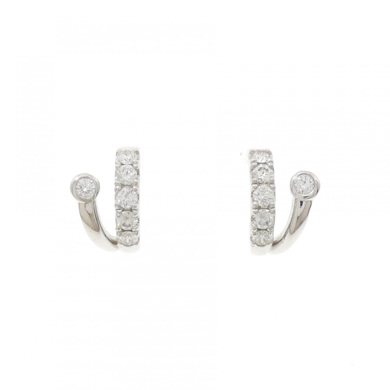 K18WG ダイヤモンド ピアス 0.40CT