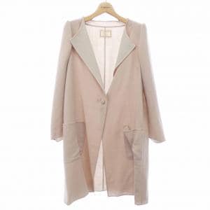 FOXEY カシミヤ100% ノーカラーコート ベージュ 42サイズ 【公式通販】