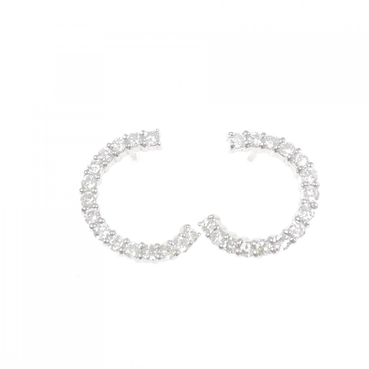 PT900/K14WG ダイヤモンド ピアス 1.030CT