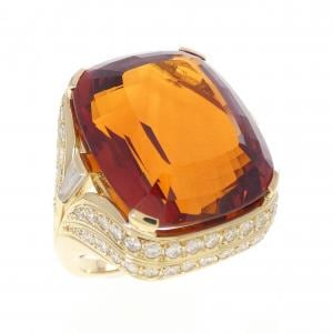 K18YG シトリン リング 23.48CT