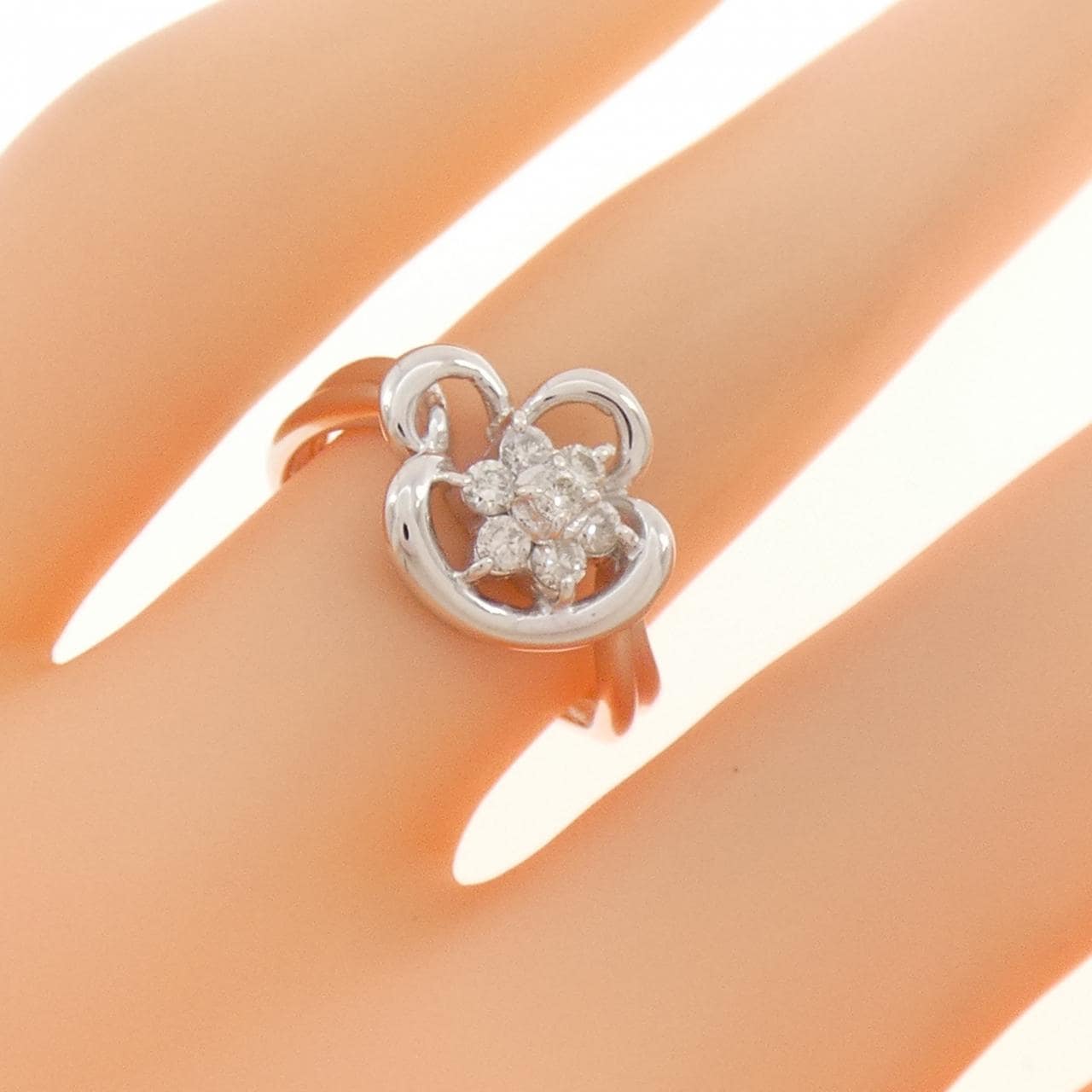 K18WG ダイヤモンド リング 0.23CT