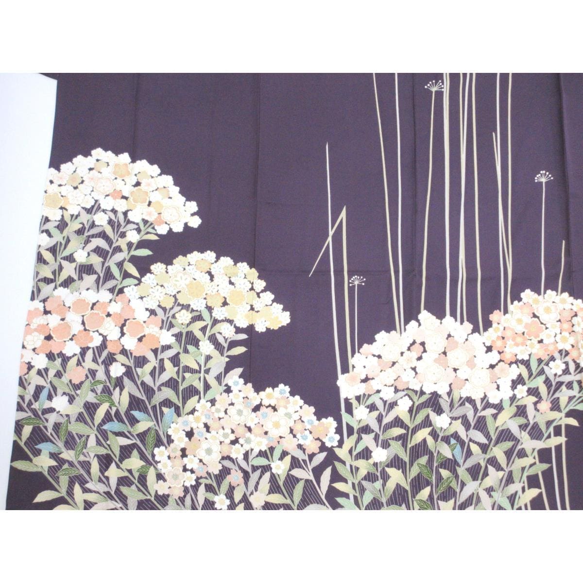 訪問着　友禅金彩加工　刺繍加工