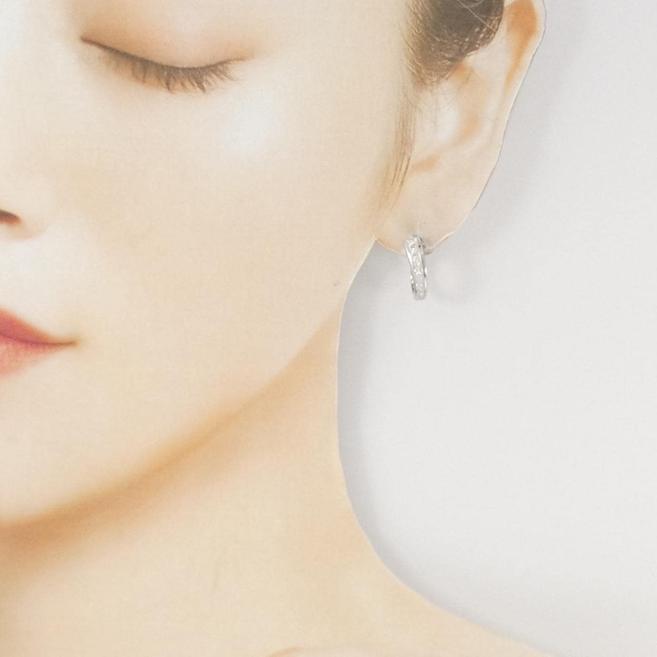 PT900 ダイヤモンド ピアス 0.168CT