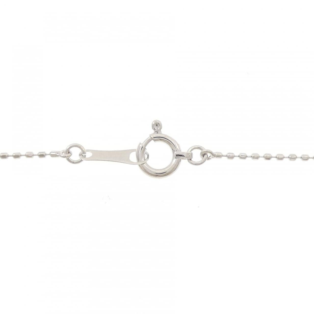 K18WG イニシャルR ダイヤモンド ネックレス 0.13CT