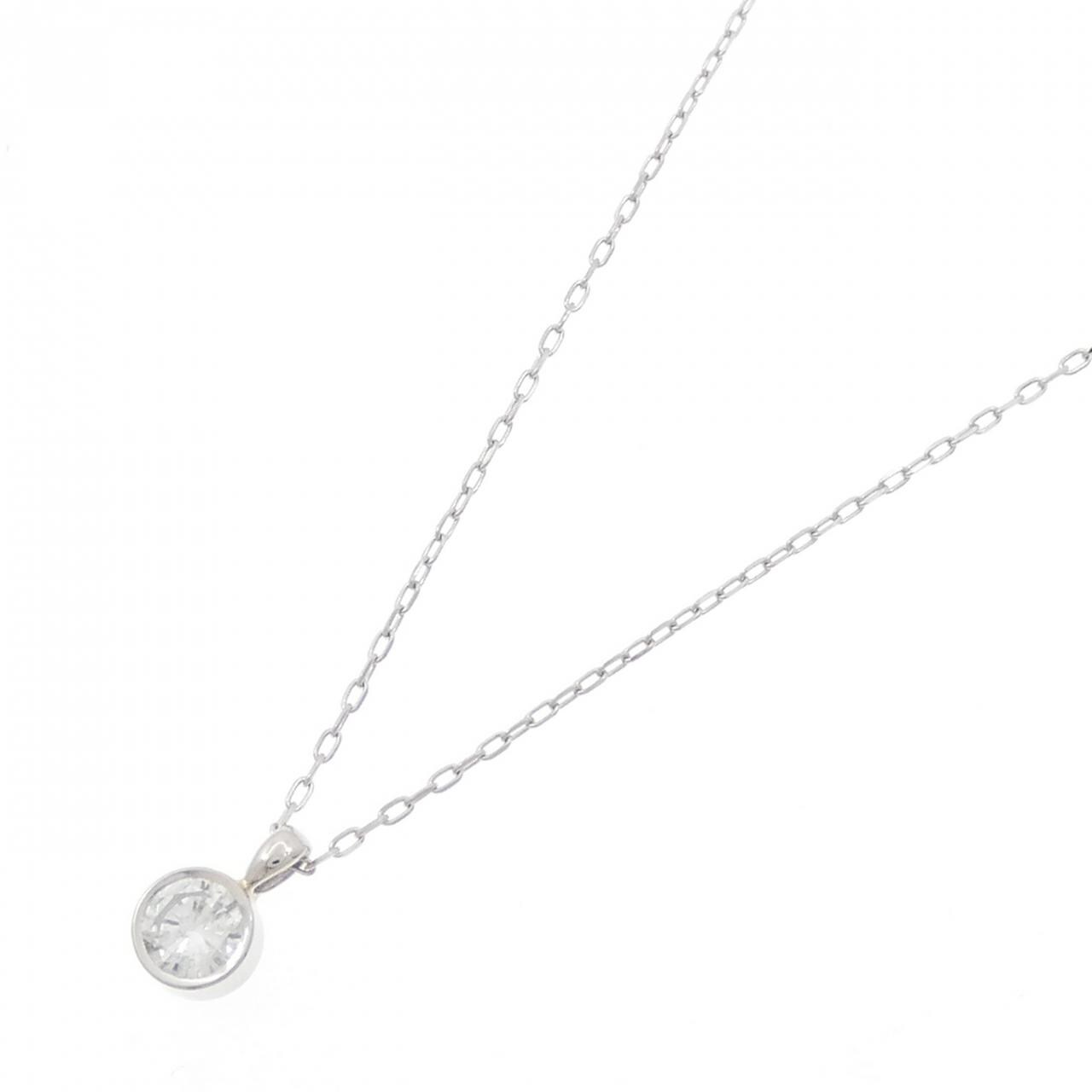PT900/PT850 ソリティア ダイヤモンド ネックレス 0.338CT