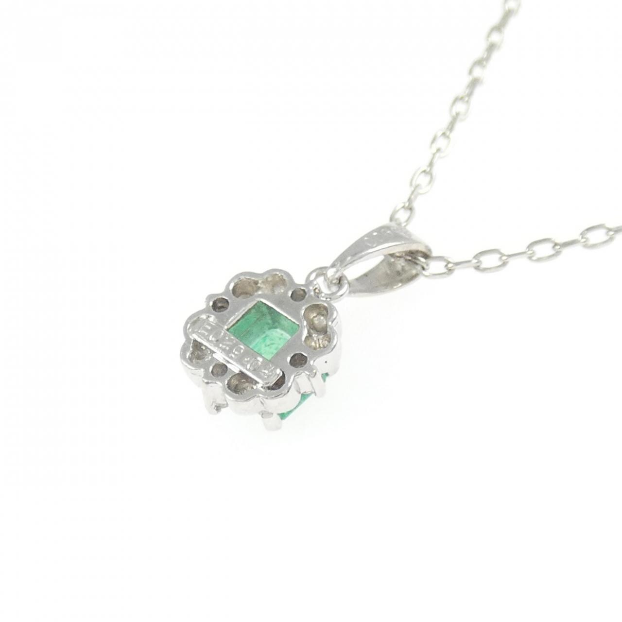 PT900/PT850 エメラルド ネックレス 0.29CT