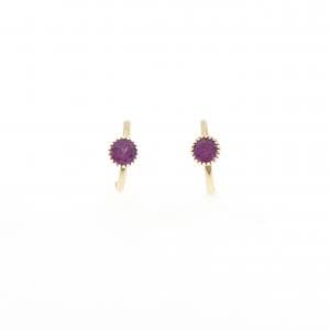 K18YG ガーネット ピアス