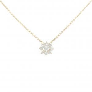 K18PG フラワー ダイヤモンド ネックレス 0.235CT