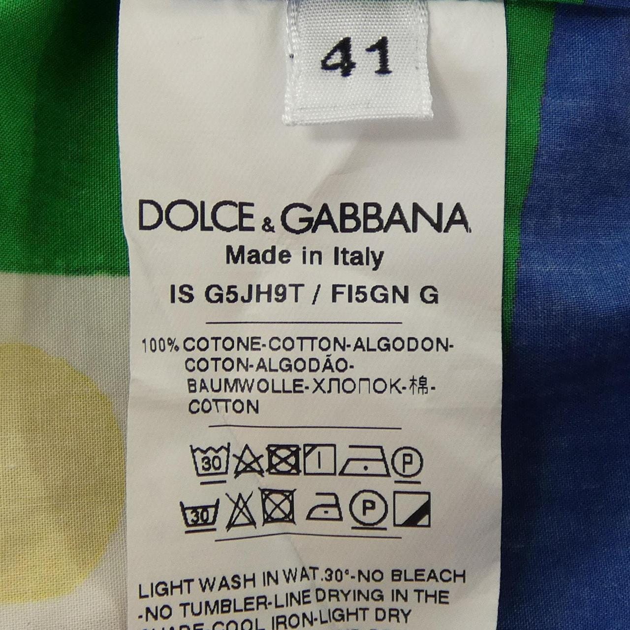 ドルチェアンドガッバーナ DOLCE&GABBANA G5JH9T/FI5GN S／Sシャツ