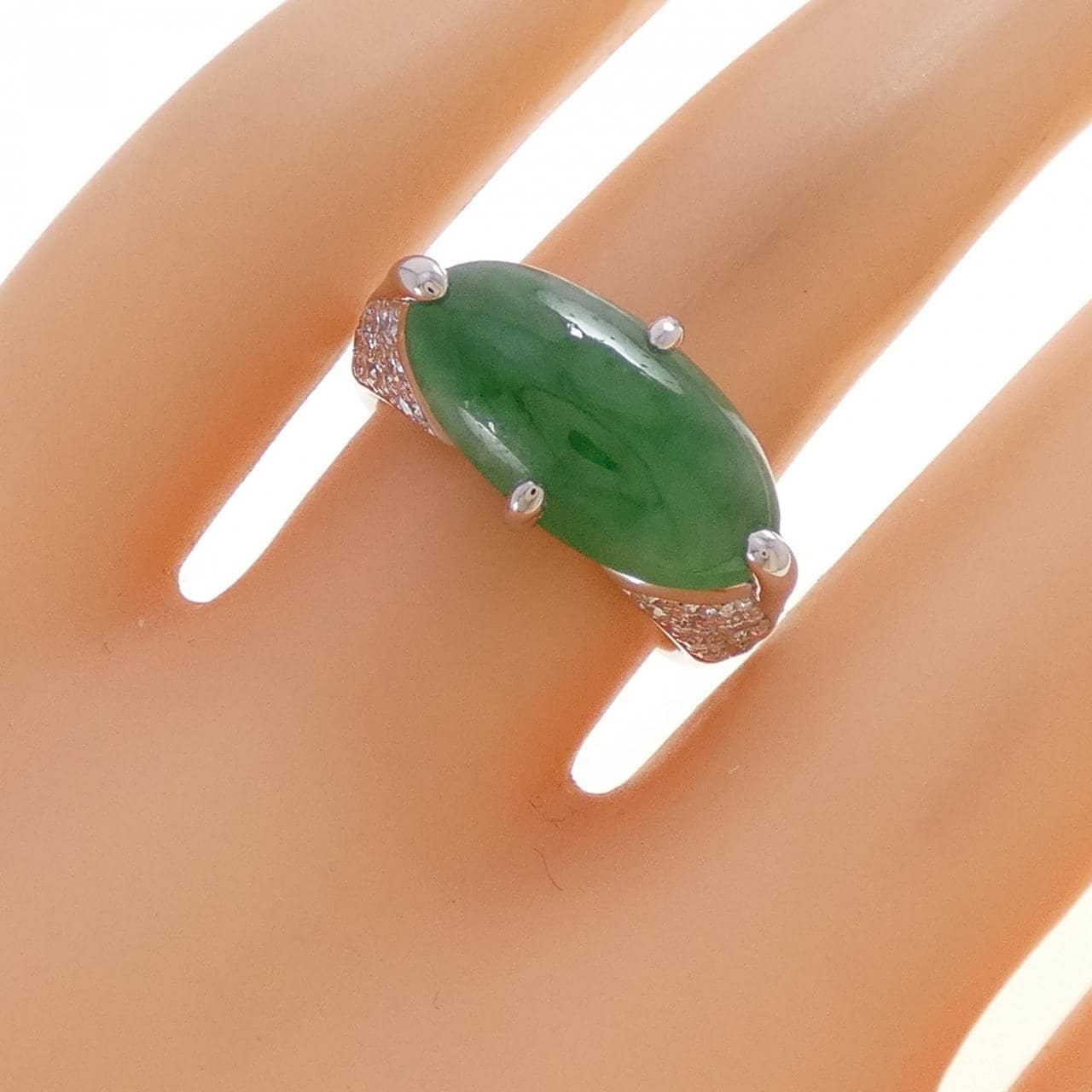 PT900 ヒスイ リング 5.15CT