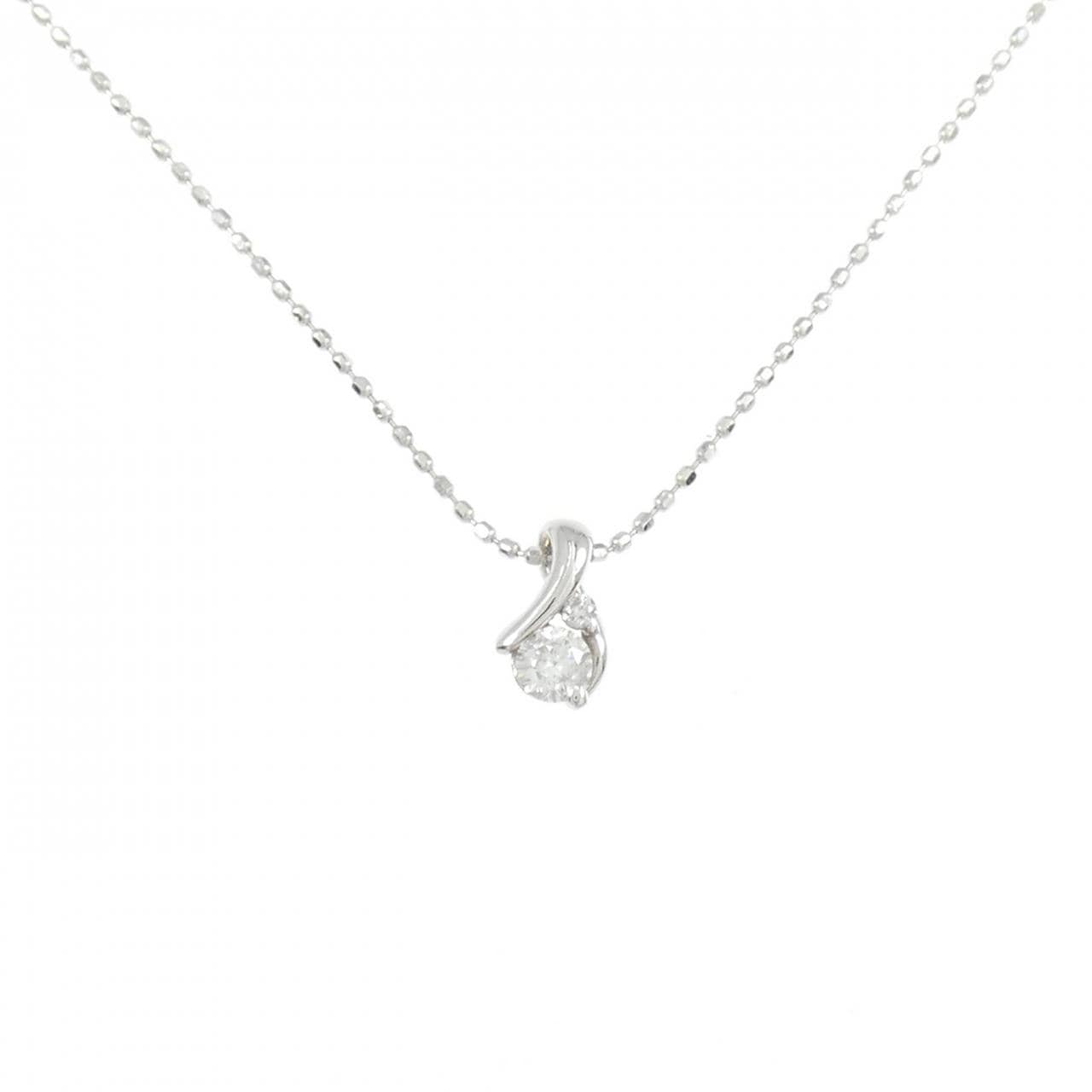 K18WG ダイヤモンド ネックレス 0.11CT