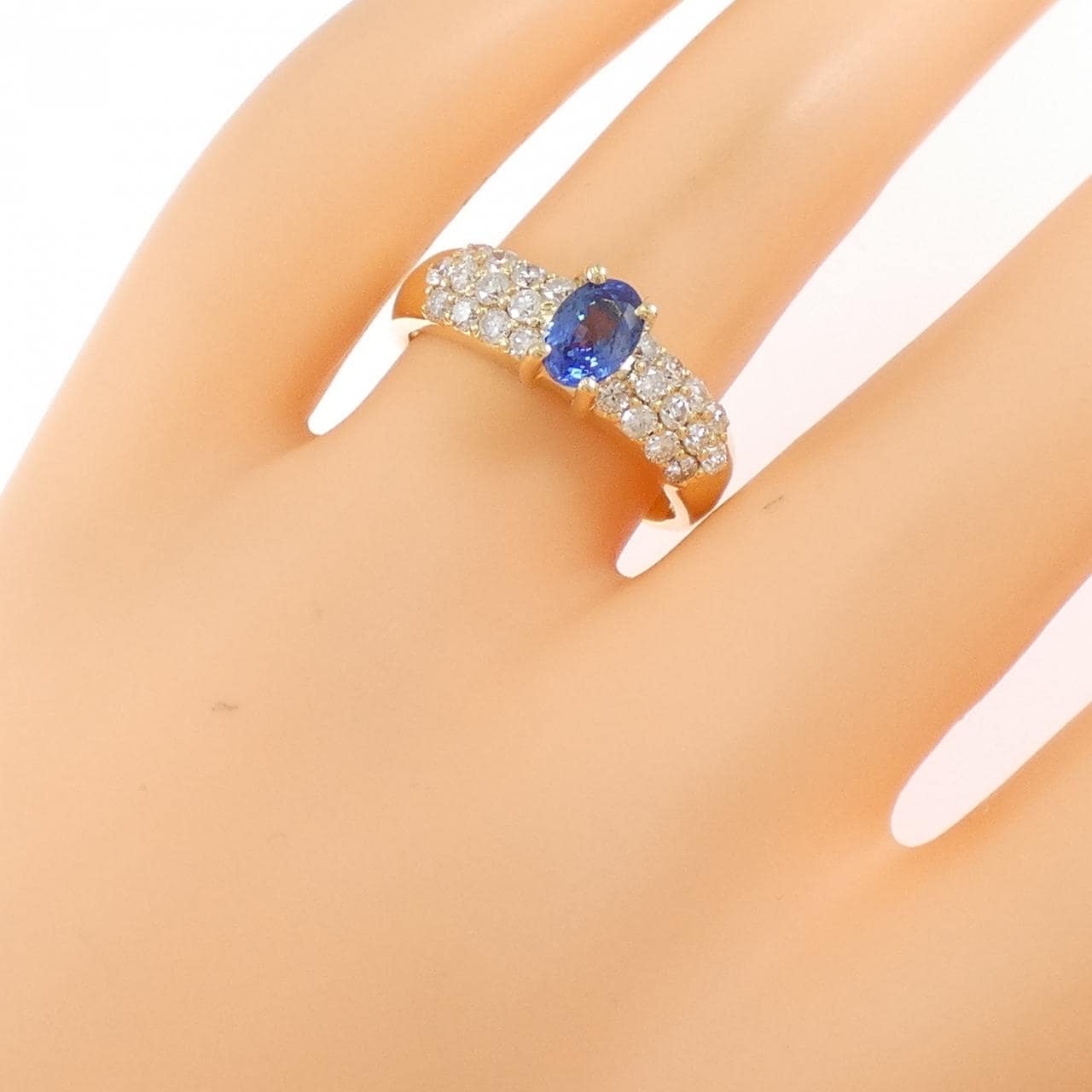 K18YG サファイヤ リング 0.79CT