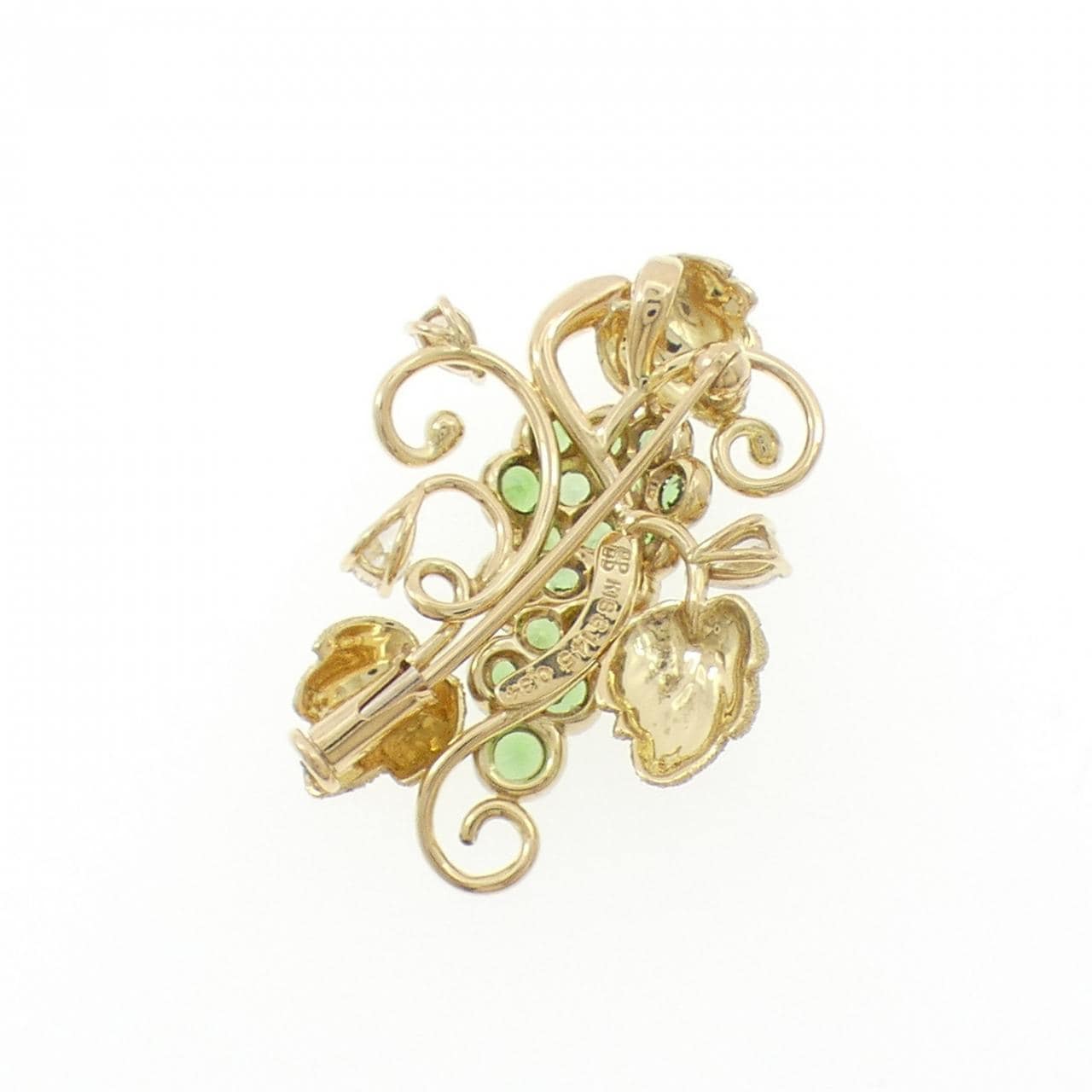 K18YG ガーネット ブローチ 1.45CT