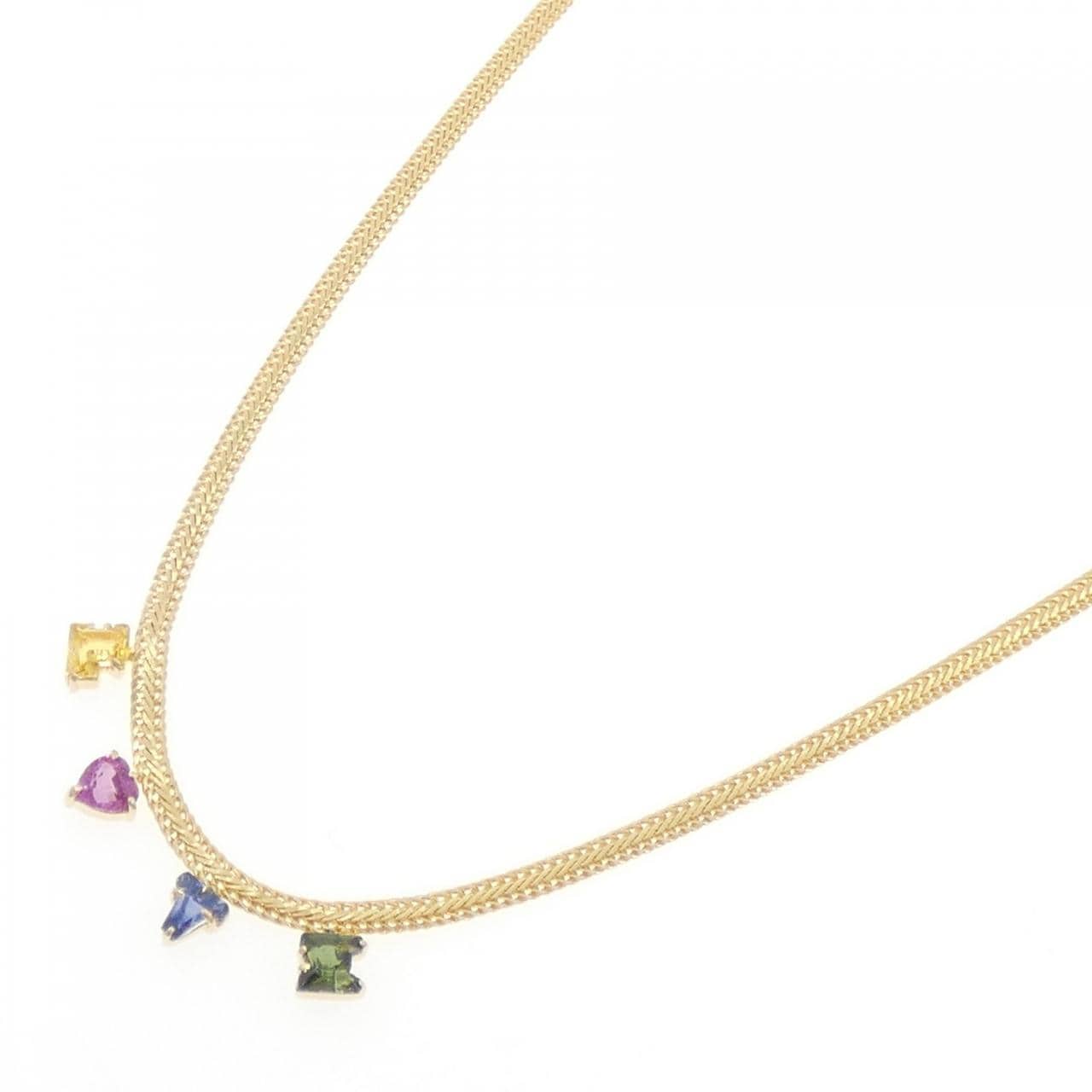 750YG サファイヤ ネックレス