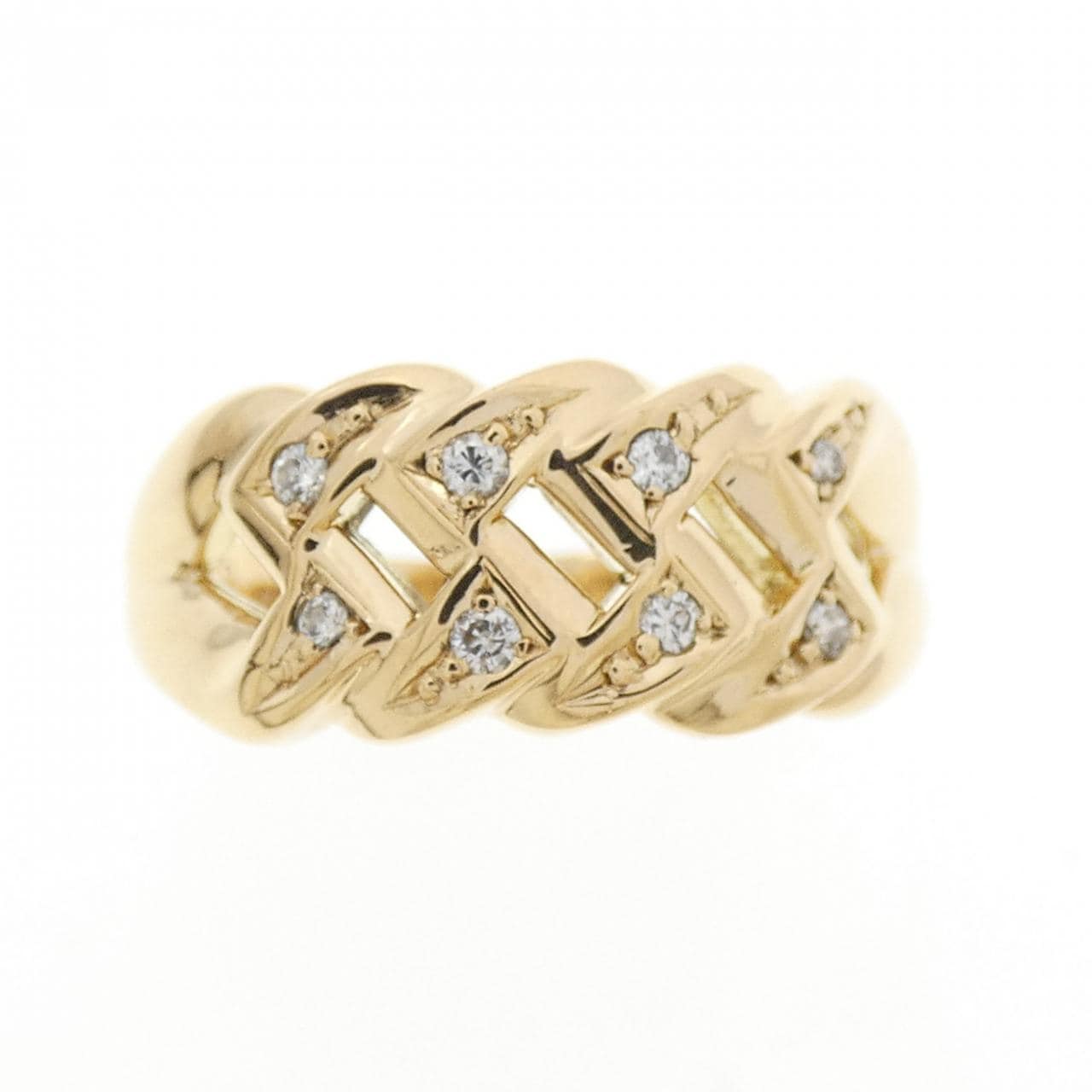 K18YG ダイヤモンド リング 0.08CT