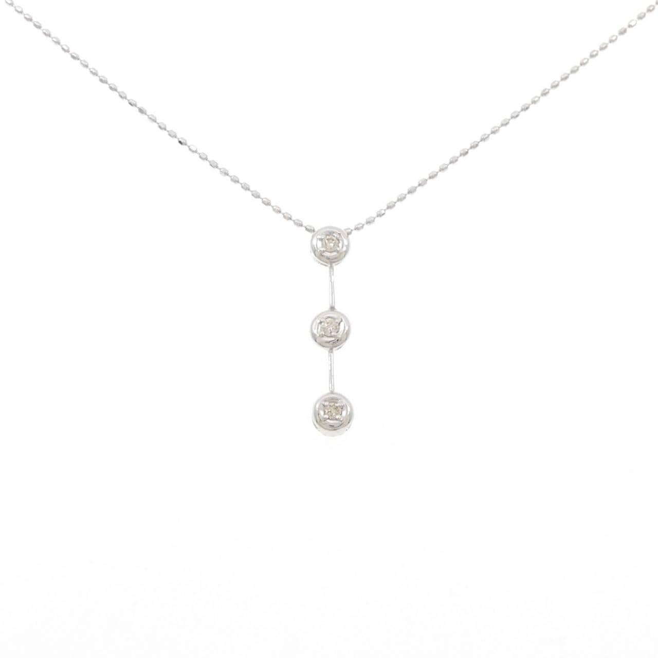 K14WG ダイヤモンド ネックレス 0.06CT