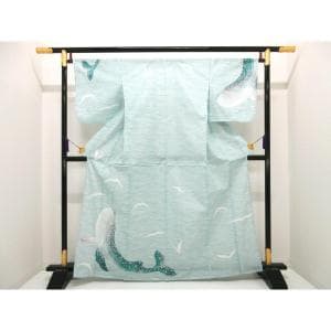 【新品】女ゆかた　くじら　Ｆサイズ