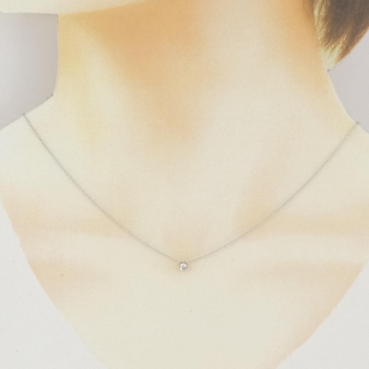 PT900/PT850 ダイヤモンド ネックレス 0.08CT