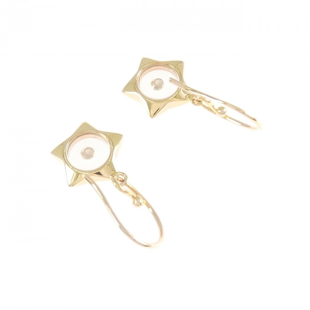 K18YG/K18PG スター ダイヤモンド ピアス 0.08CT