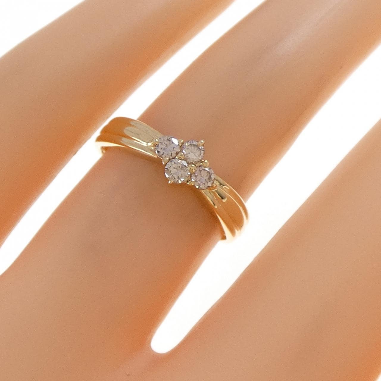 K18YG ダイヤモンド リング 0.20CT