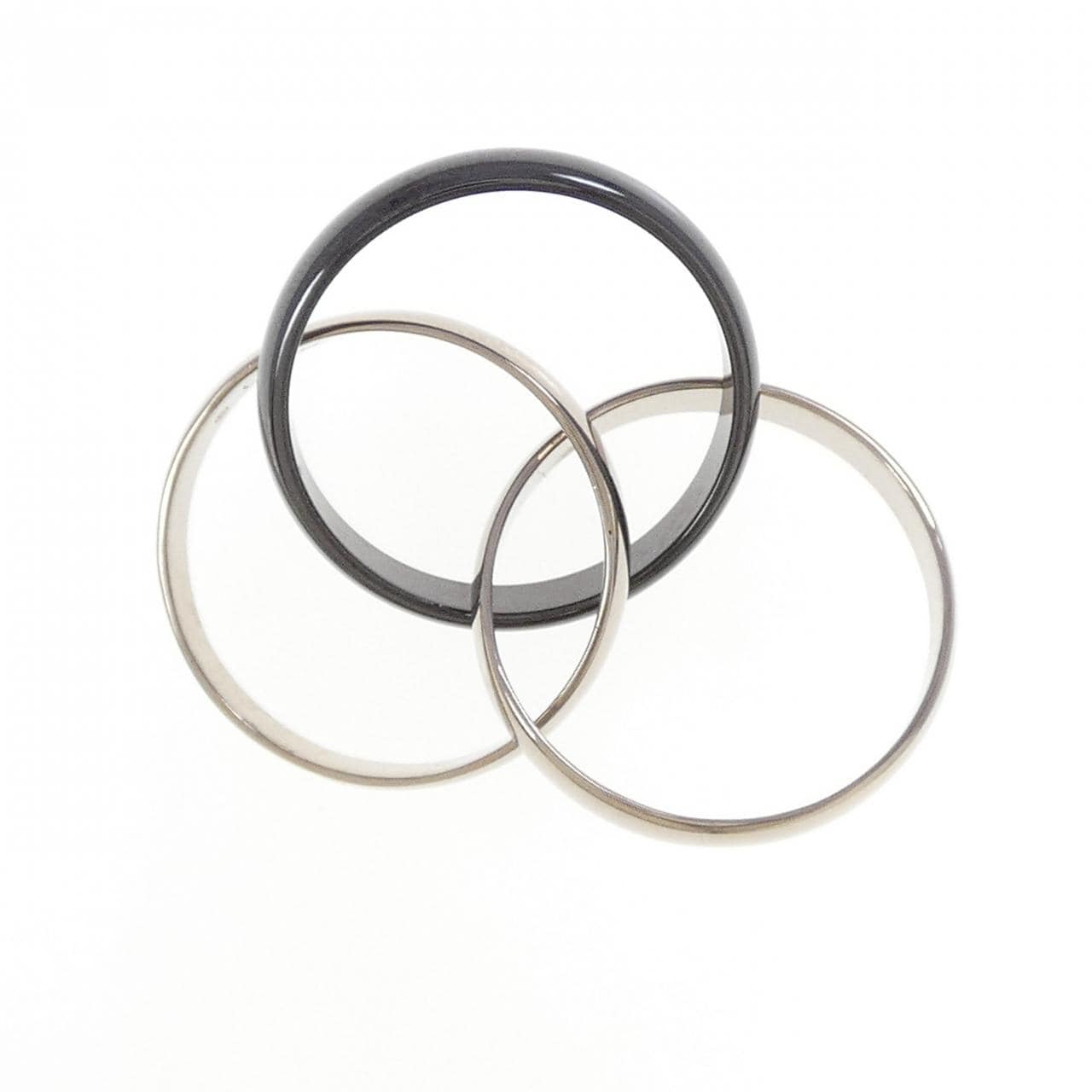 カルティエ トリニティ ブラック&ホワイト リング