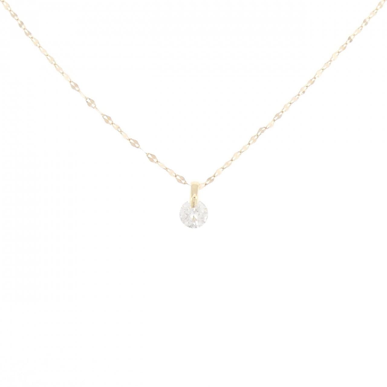 K18YG ソリティア ダイヤモンド ネックレス 0.31CT