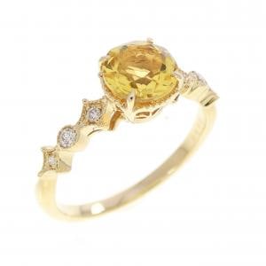 K18YG ベリル リング 0.77CT