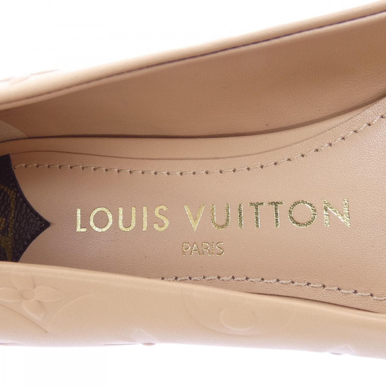 ルイヴィトン LOUIS VUITTON エンボスモノグラム ニーナライン バレリーナ フラットシューズ