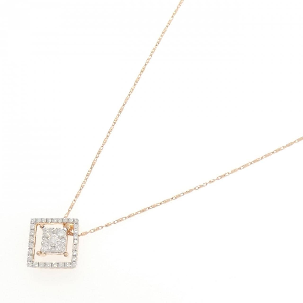 750PG 2WAY ダイヤモンド ネックレス 0.55CT