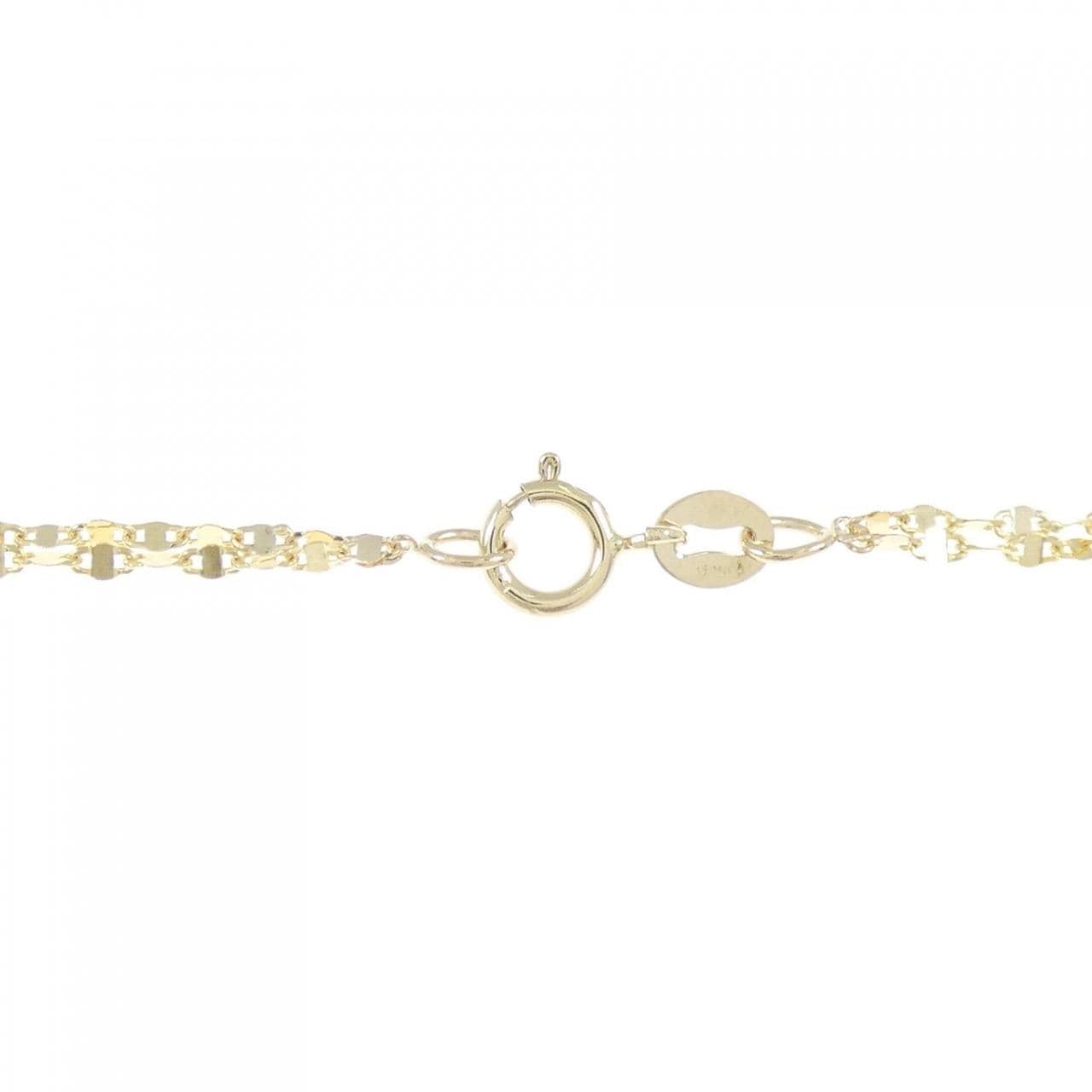 14K three-color necklace