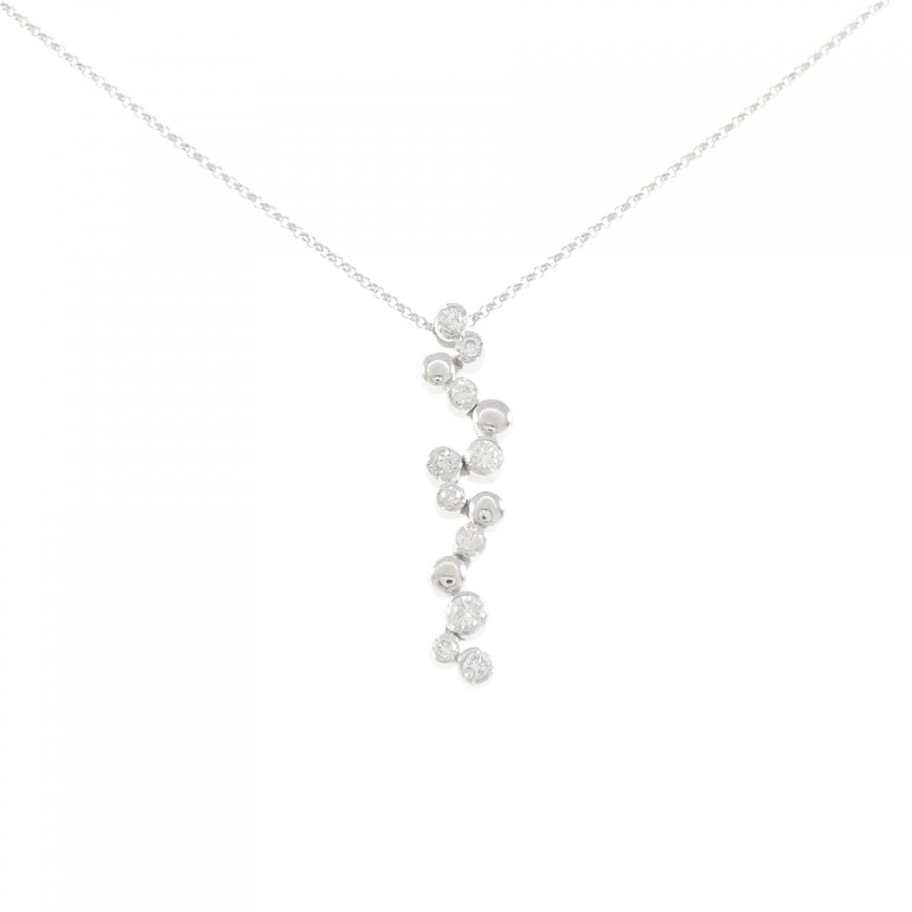 K18WG ダイヤモンド ネックレス 0.30CT